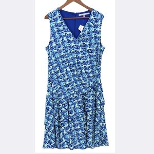 🆕 Luxe by Carmen Marc Valvo Fit & Flare Surplice Jersey Dress